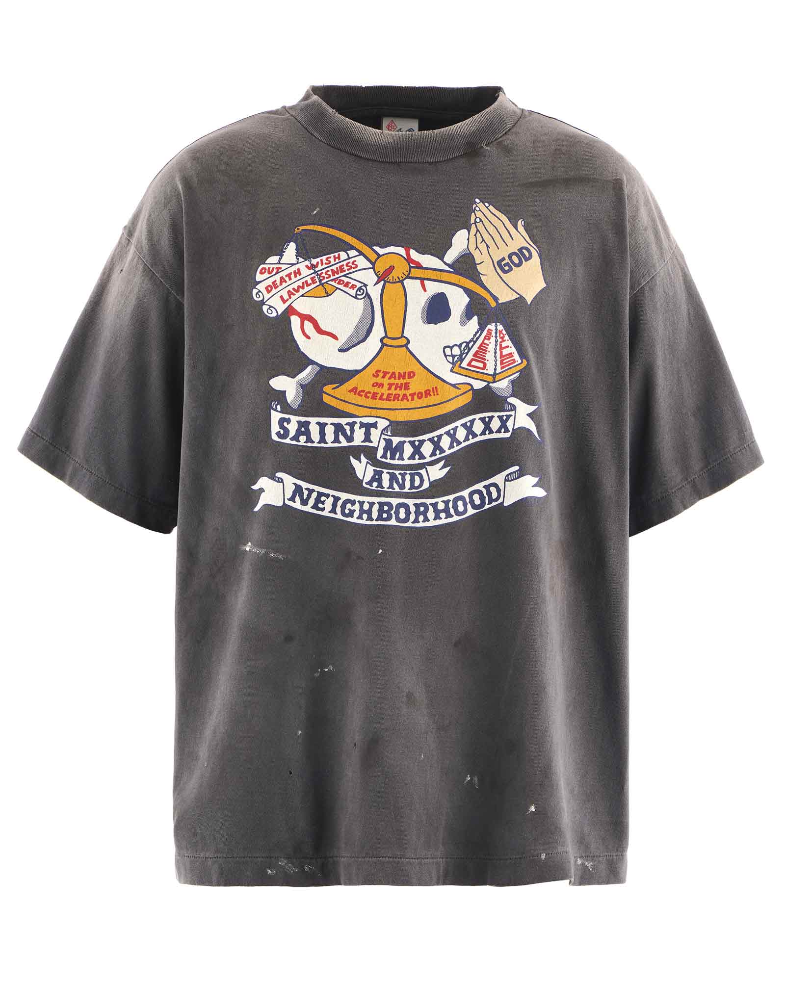 ©SAINT M××××××・セントマイケル - Tシャツ・カットソー NH_SS TEE /STHD.PRAY / BLACK