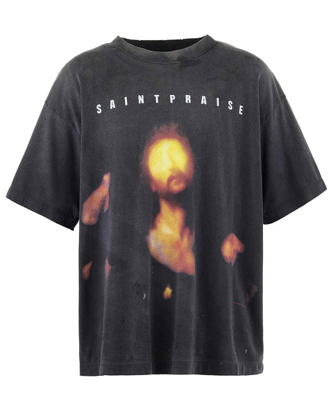 SAINT M×××××× (セントマイケル) SS25 SS TEE/SAINT PRAISE / BLACK