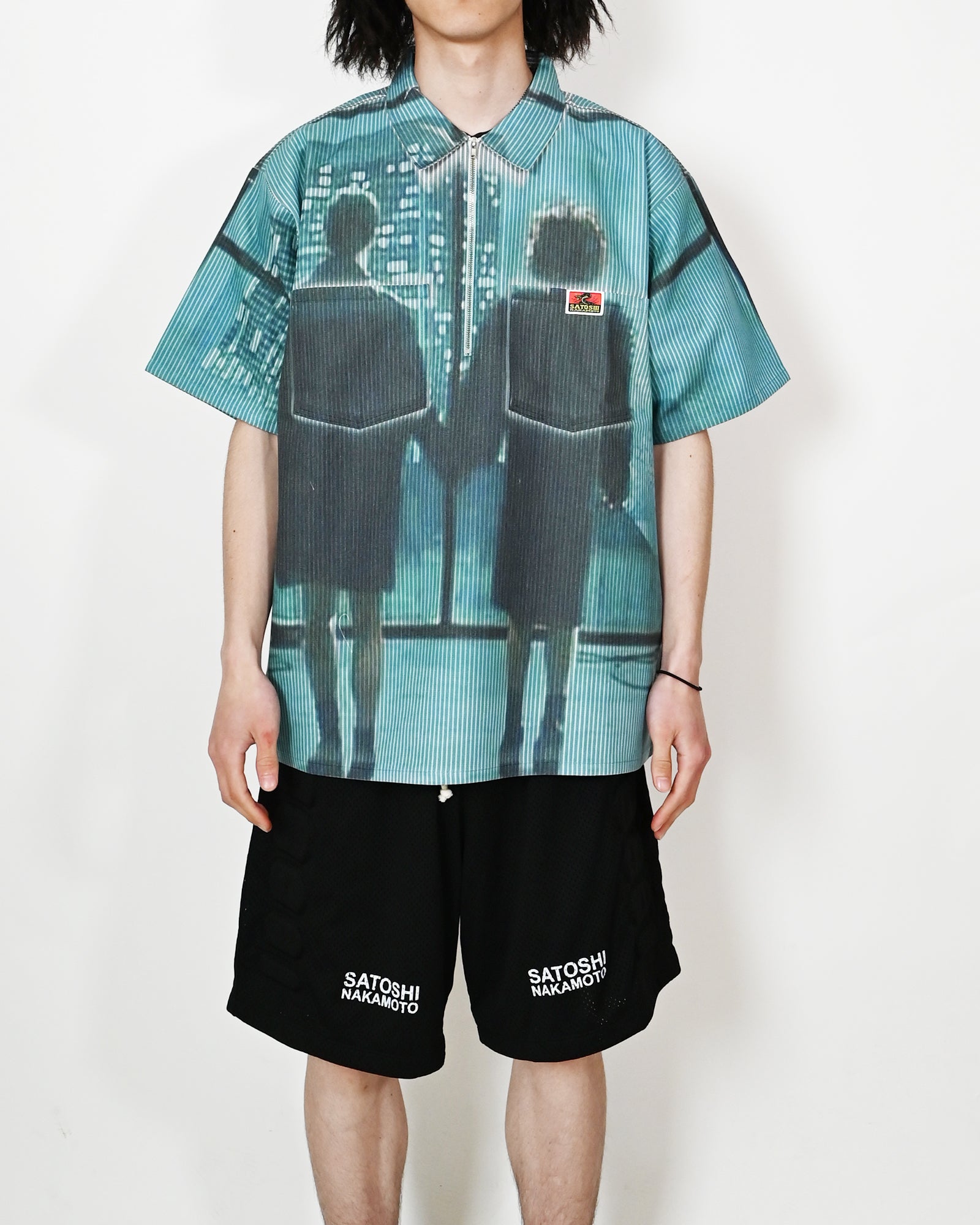 SATOSHI NAKAMOTO・サトシナカモト - シャツ WEIRD TIME SHIRT / BLUE/MULTI