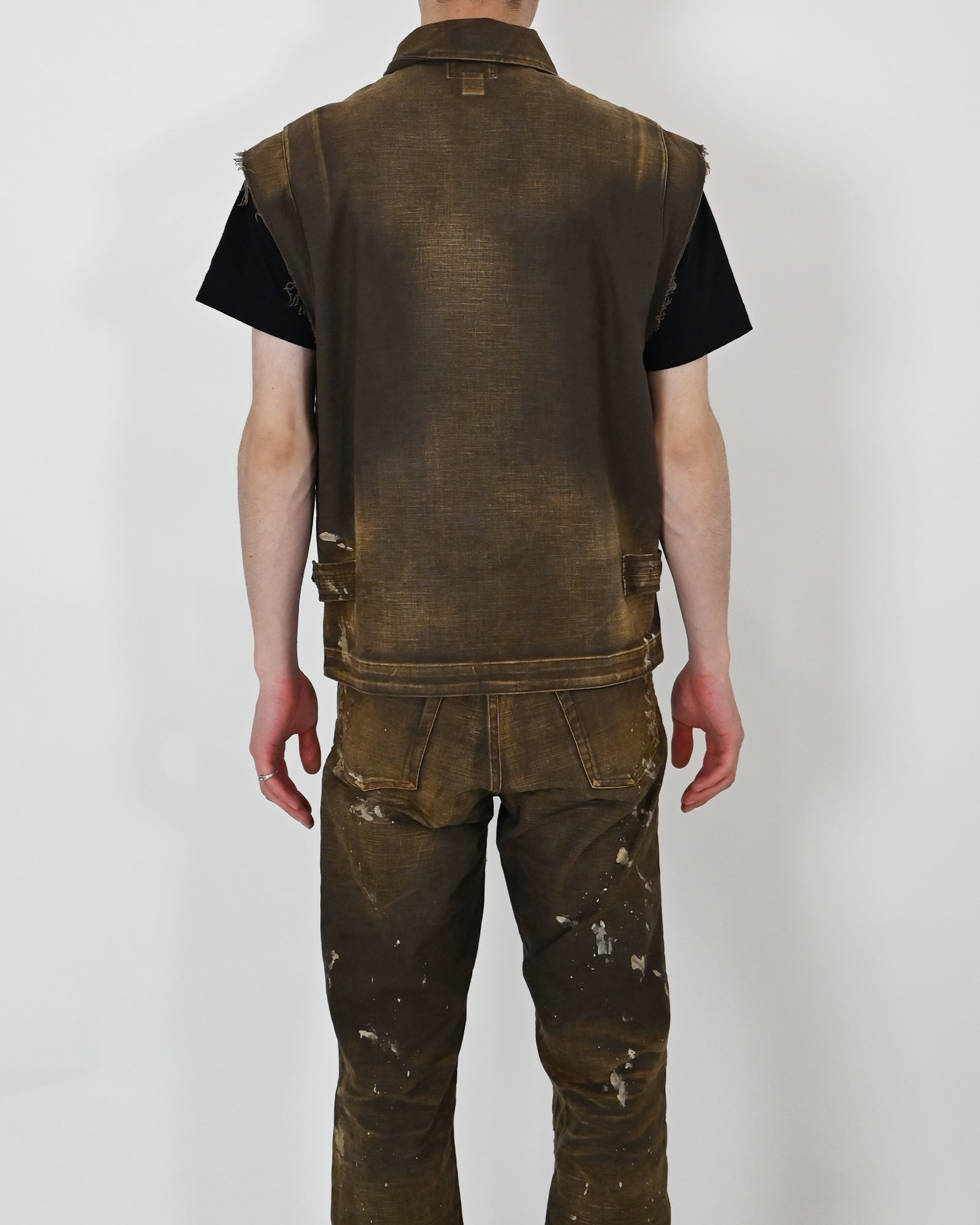 KAMIYA・カミヤ - ベスト SERGE PAINT VEST / BROWN
