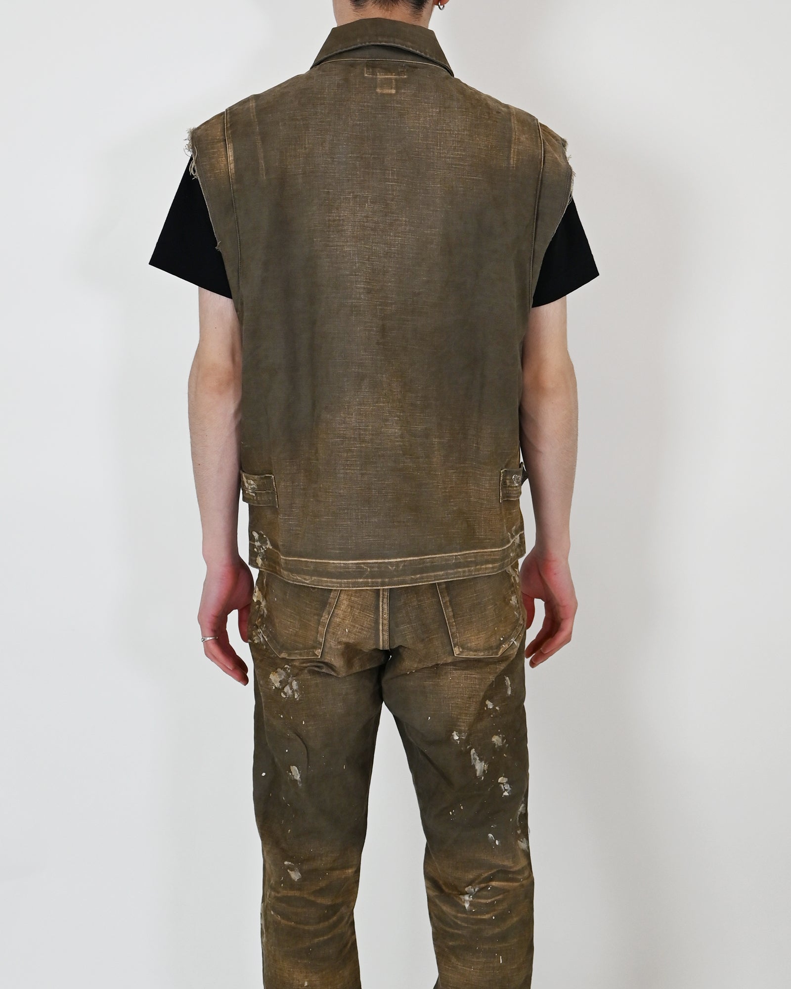 KAMIYA・カミヤ - ベスト SERGE PAINT VEST / GRAY