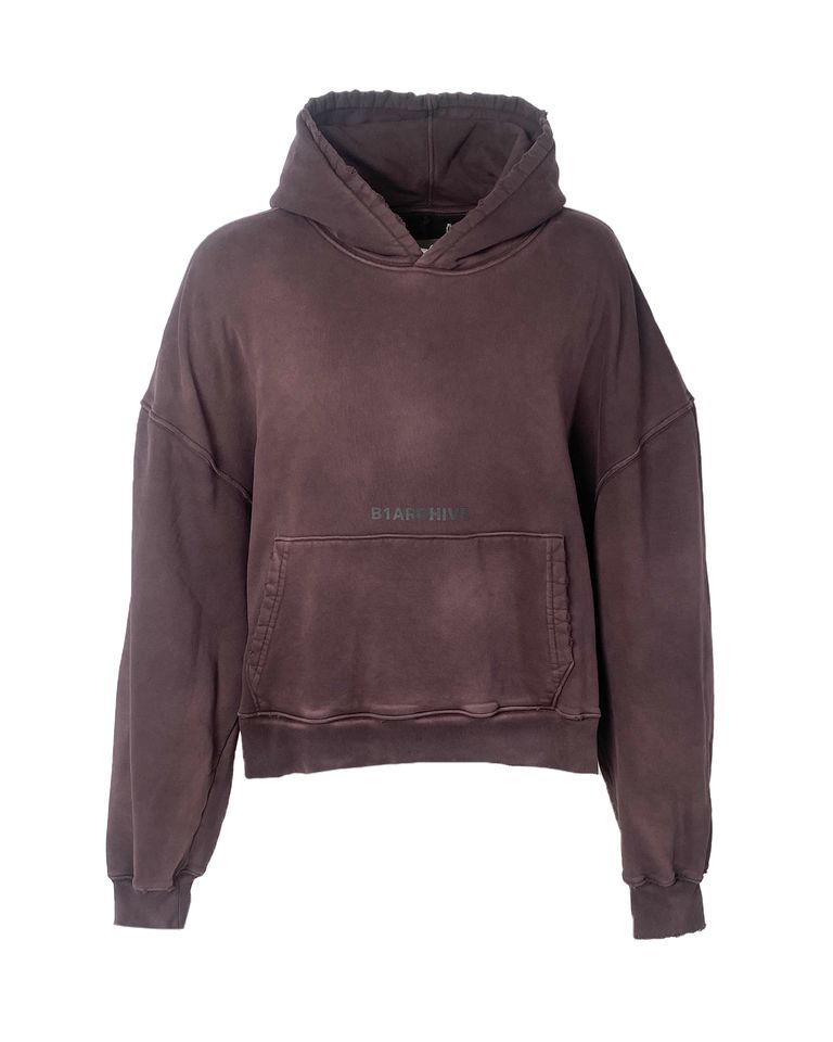 SHORT HOODIE / BROWN