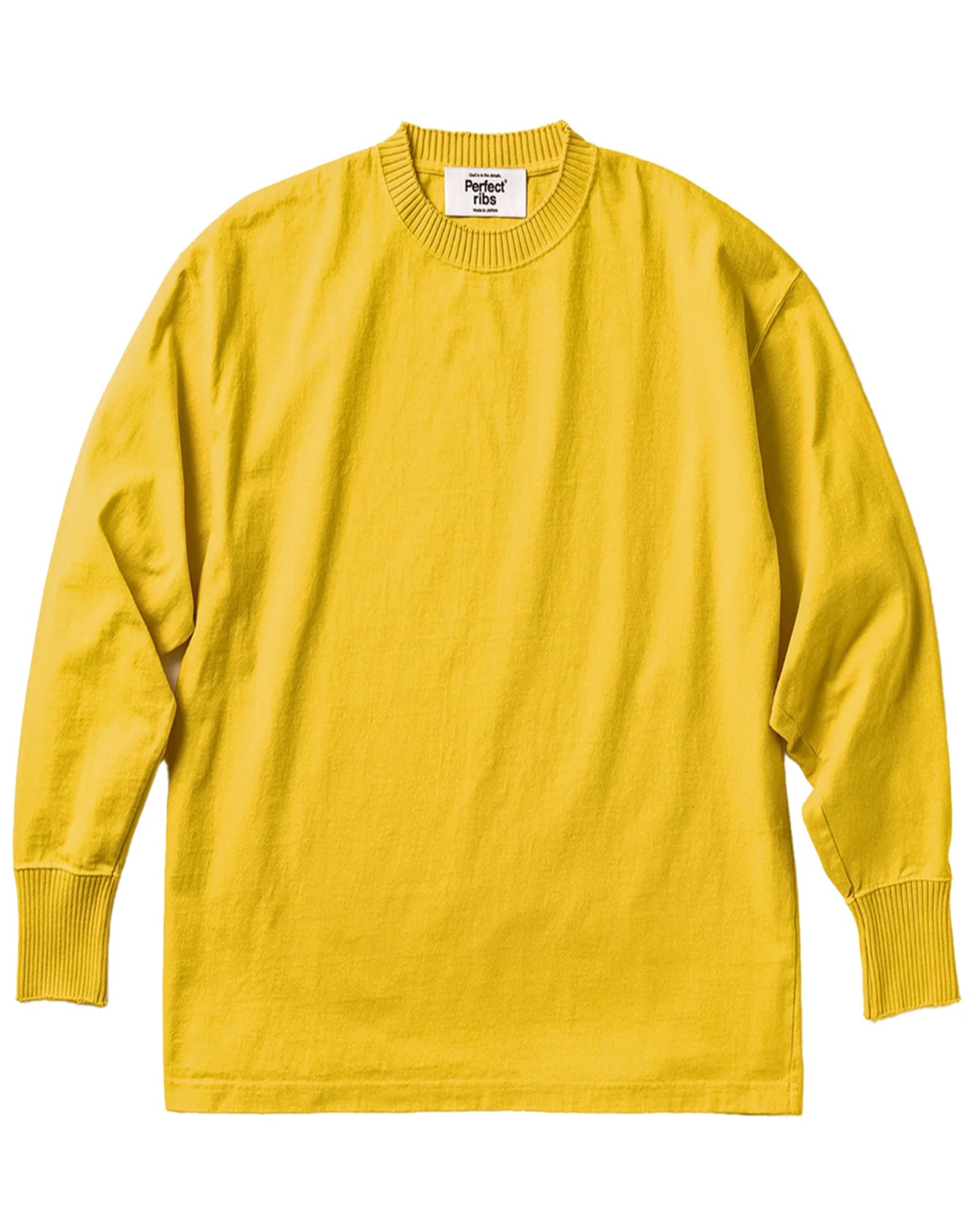 Perfectribs・パーフェクトリブズ - スウェット SIDE SLIT LONG SLEEVE T-SHIRTS / YELLOW
