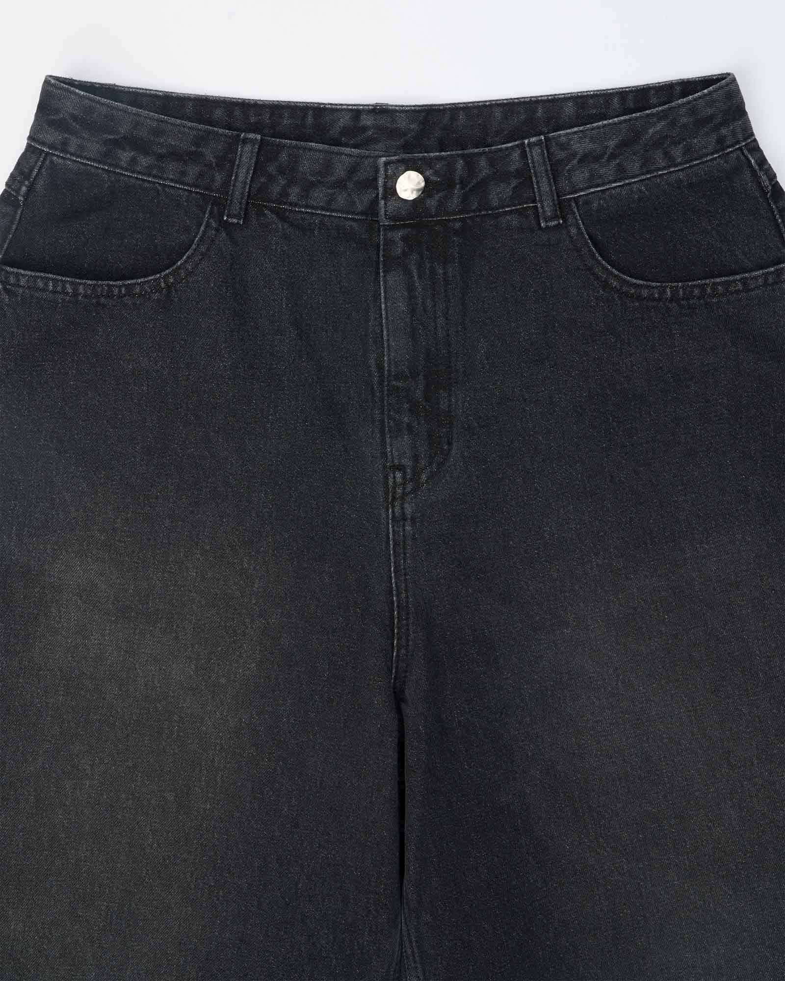 Ader Error × SIG; TRS TAG SHORT JEANS / BLACK