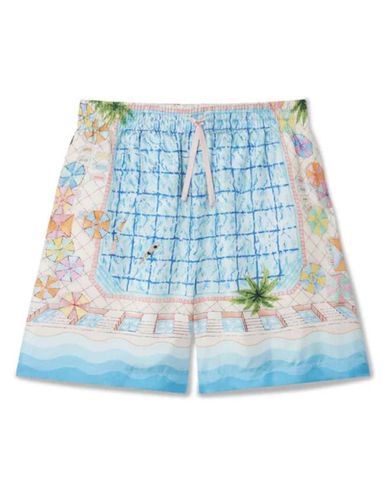 CASABLANCA・カサブランカ - ハーフ・ショートパンツ SILK SHORTS WITH DRAWSTRINGS / MULTI