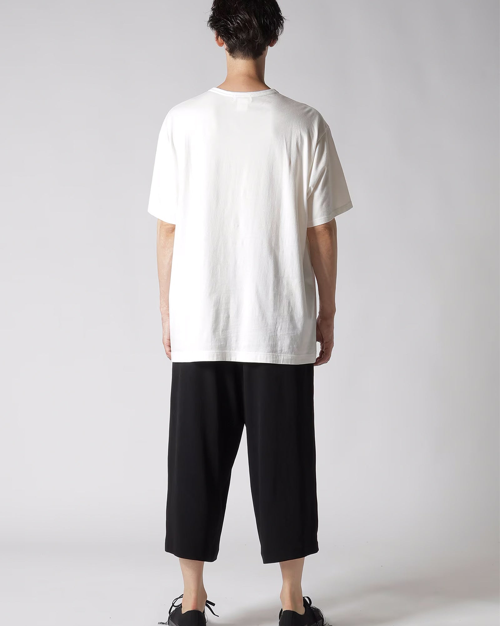 Yohji Yamamoto × SINGLE JERSEY PRINT HALF SLEEVE A / WHITE