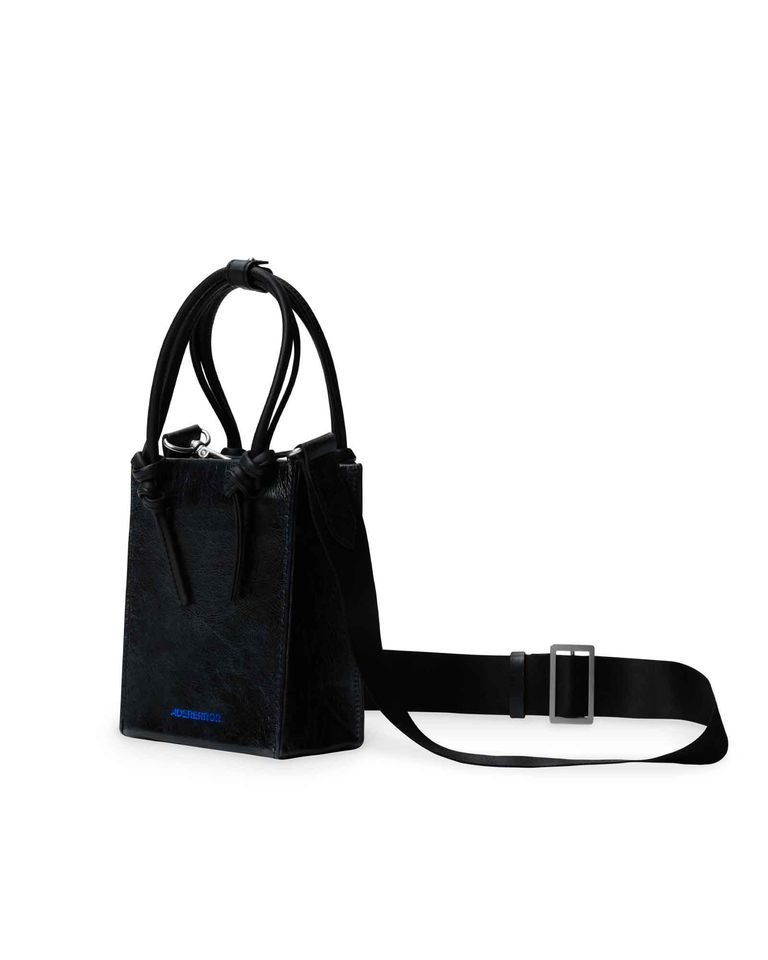 Ader Error × SMALL CRACKED SHOPPER BAG / BLACK