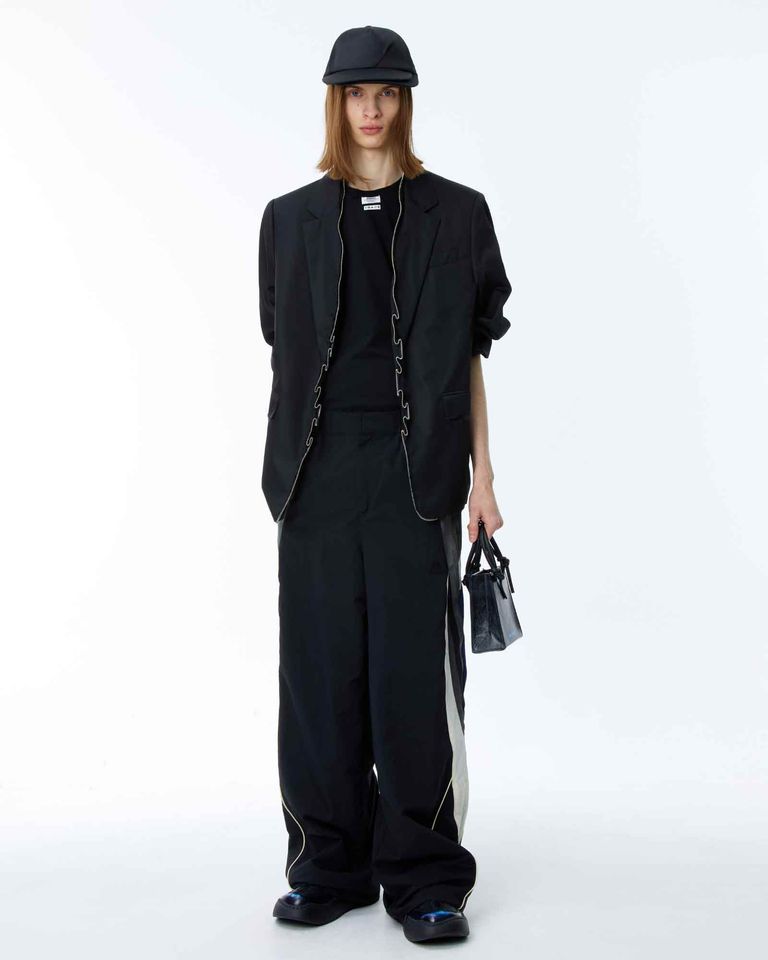 Ader Error × SMALL CRACKED SHOPPER BAG / BLACK