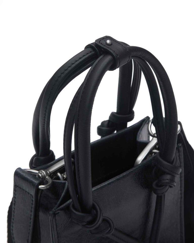 Ader Error × SMALL CRACKED SHOPPER BAG / BLACK