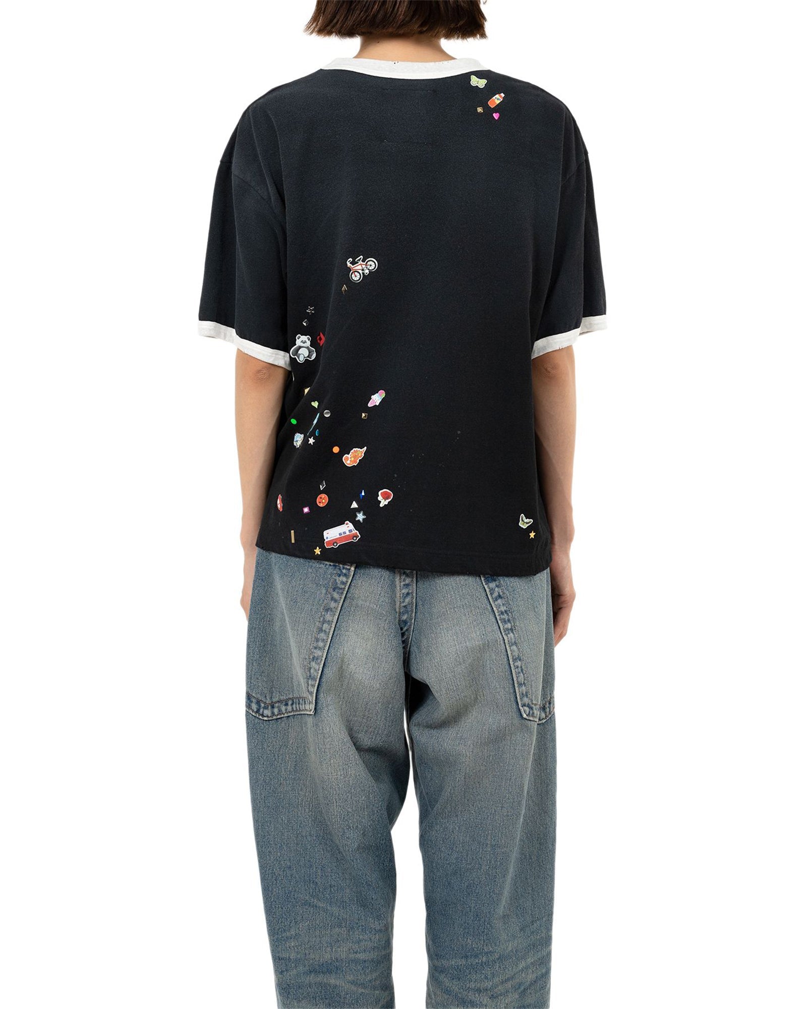 MIHARA YASUHIRO・ミハラヤスヒロ - Tシャツ・カットソー SMILYFACE PT SK TEE / BLACK
