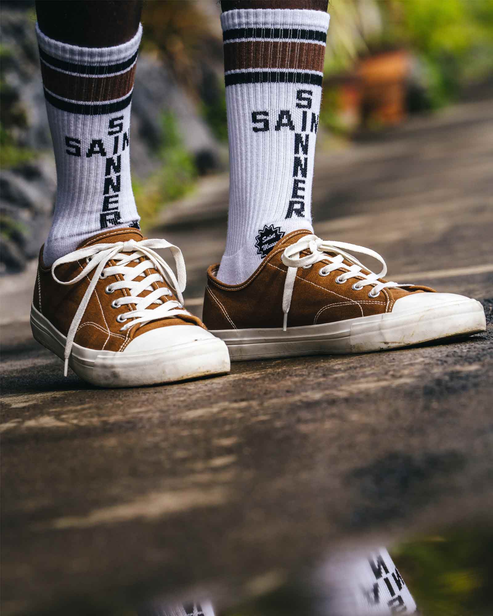 ©SAINT M××××××・saint michael -  SOCKS/SAINT SINNER / BROWN