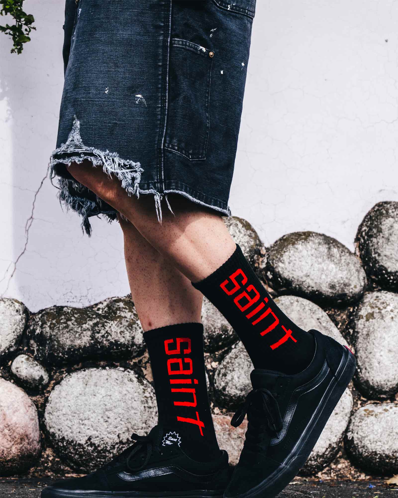 ©SAINT M×××××× × SOCKS/SIT DOWN / BLACK