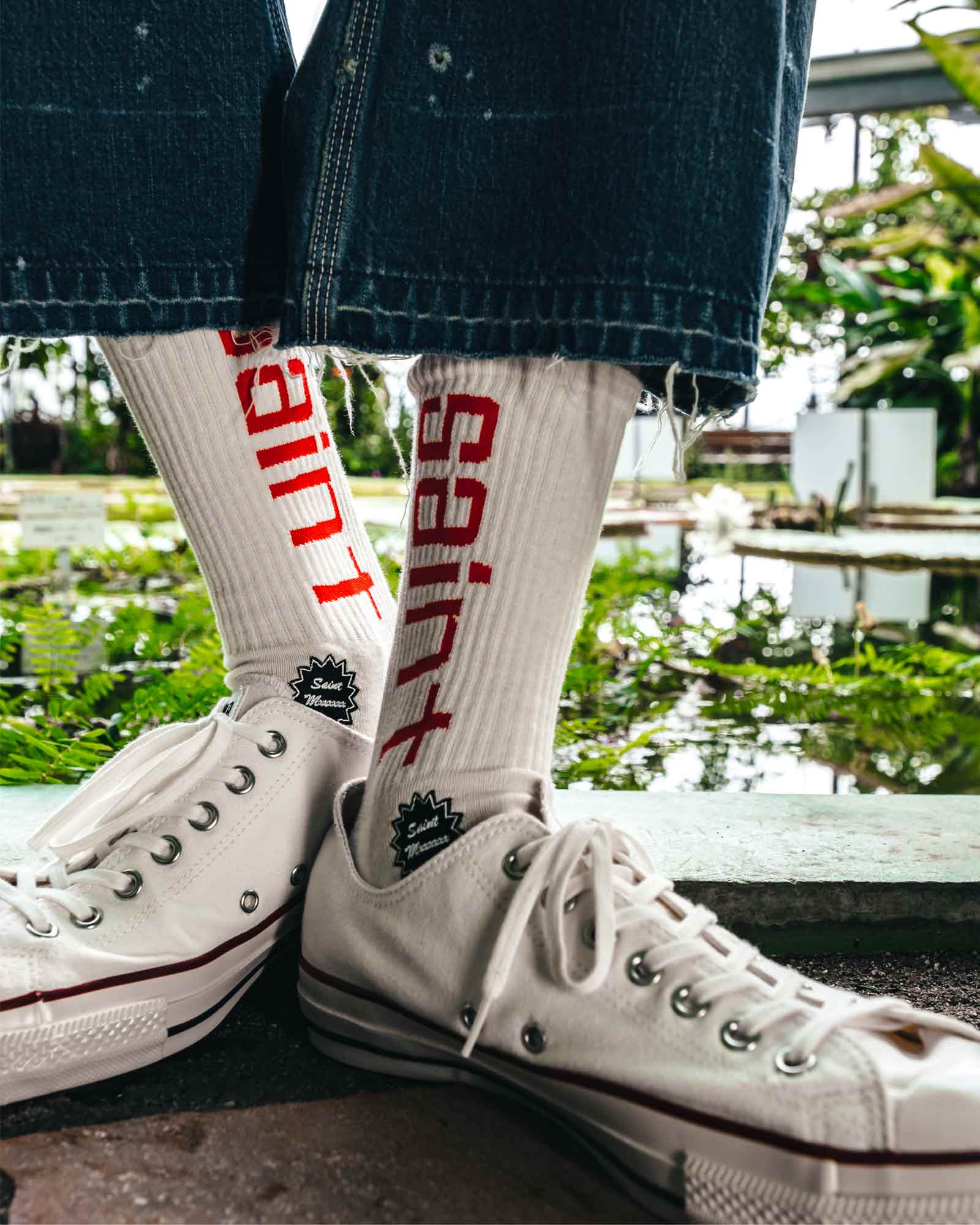 ©SAINT M××××××・saint michael -  SOCKS/SIT DOWN / ECRU