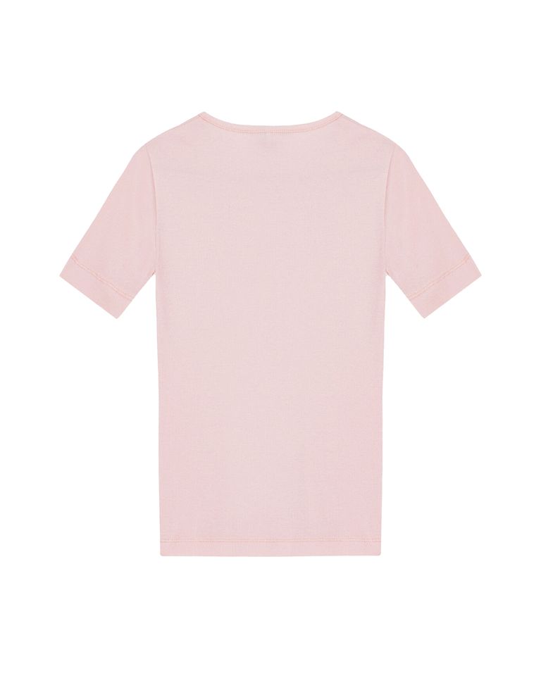 GANNI・ガニー - Tシャツ・カットソー SOFT COTTON RIB SHORT SLEEVE T-SHIRT / PINK