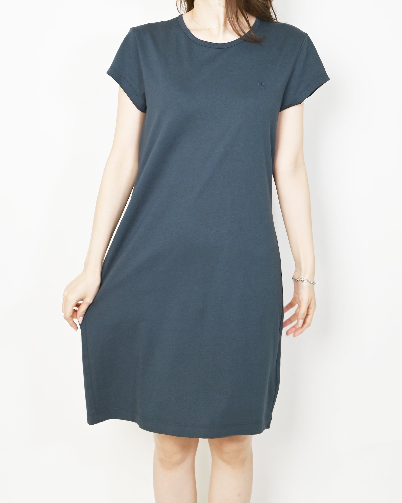 Calvin Klein × SS ARCHIVE LOGO BABY TEE DRESS / INK