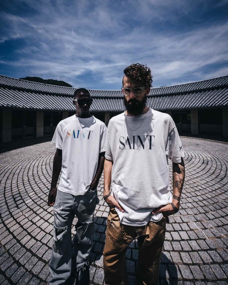 ©SAINT M××××××・saint michael -  SS TEE/RAINBOW SAINT / WHITE