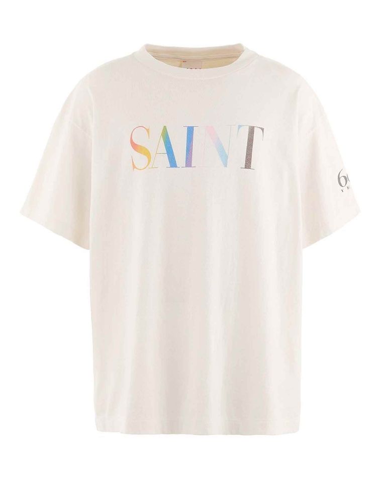 ©SAINT M××××××・セントマイケル - Tシャツ・カットソー SS TEE/RAINBOW SAINT / WHITE