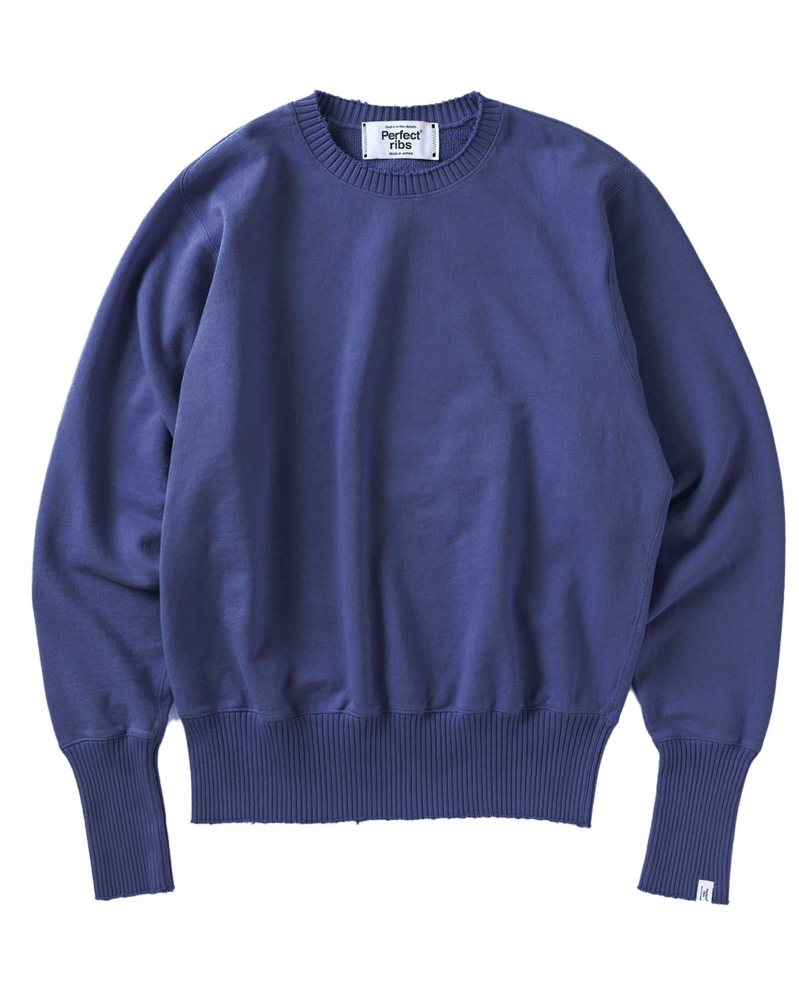 STRANGE SLEEVE CREW NECK SWEAT SHIRT / VINTAGE NAVY