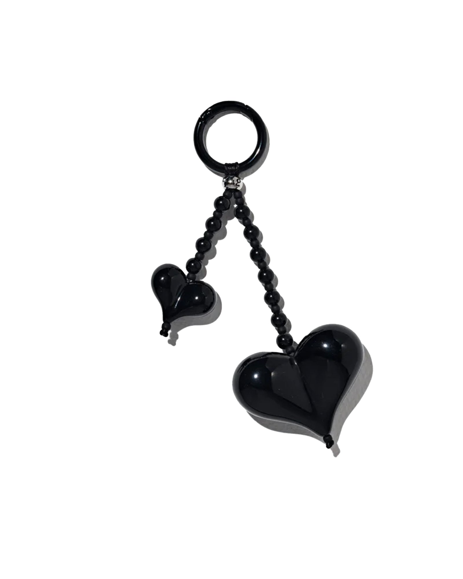 String Ting・ストリング ティング -  BIG LOVE OBSIDIAN SHORTY BAG CHARM / BLACK