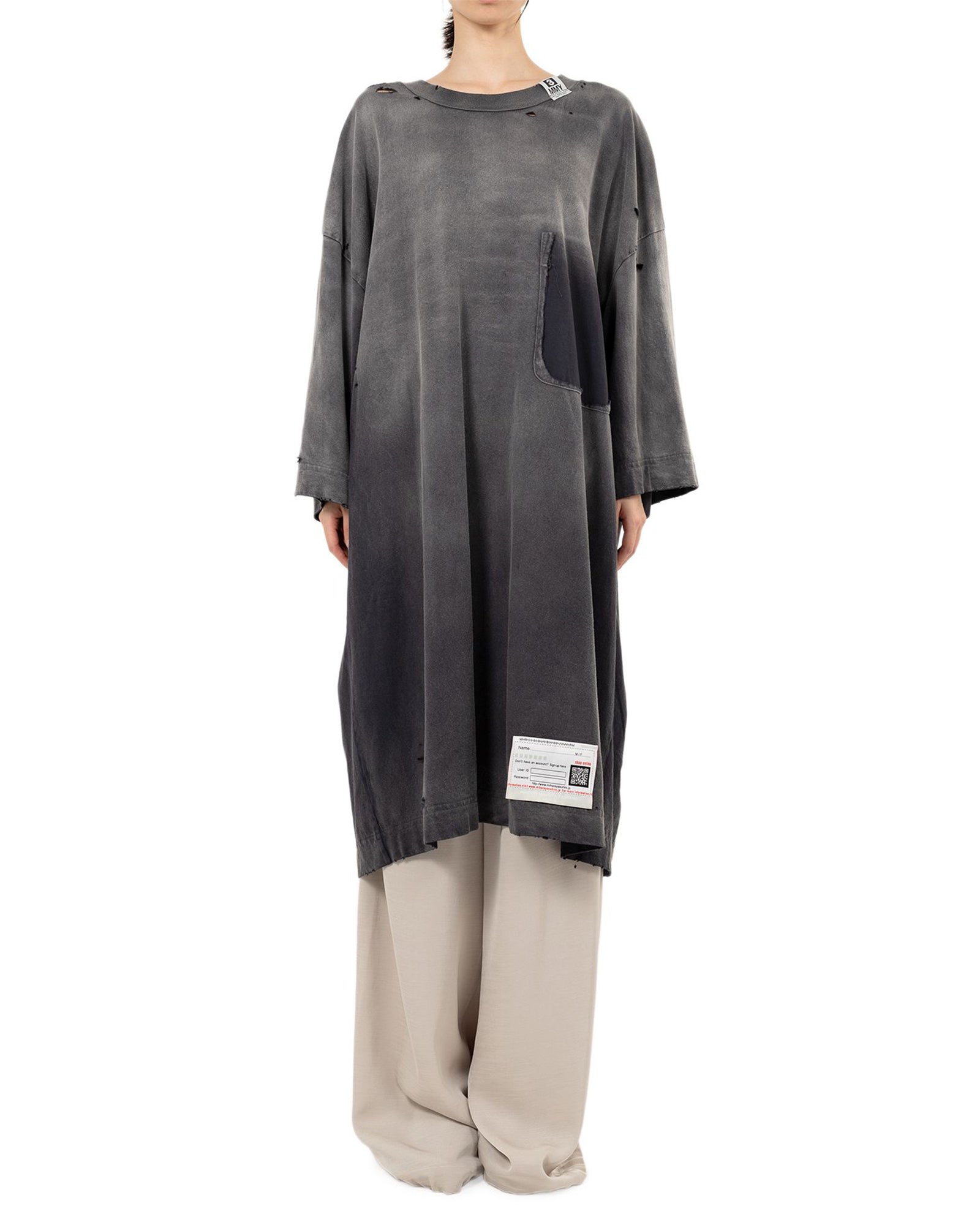 MIHARA YASUHIRO・ミハラヤスヒロ - Tシャツ・カットソー SUNFADED HUGE TEE / BLACK
