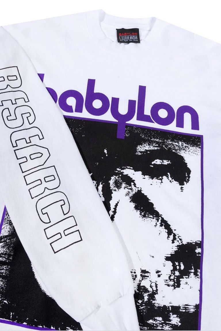 BABYLON LA・バビロンエルエー - L/S Tシャツ SURVIVAL RESEARCH LS / WHITE