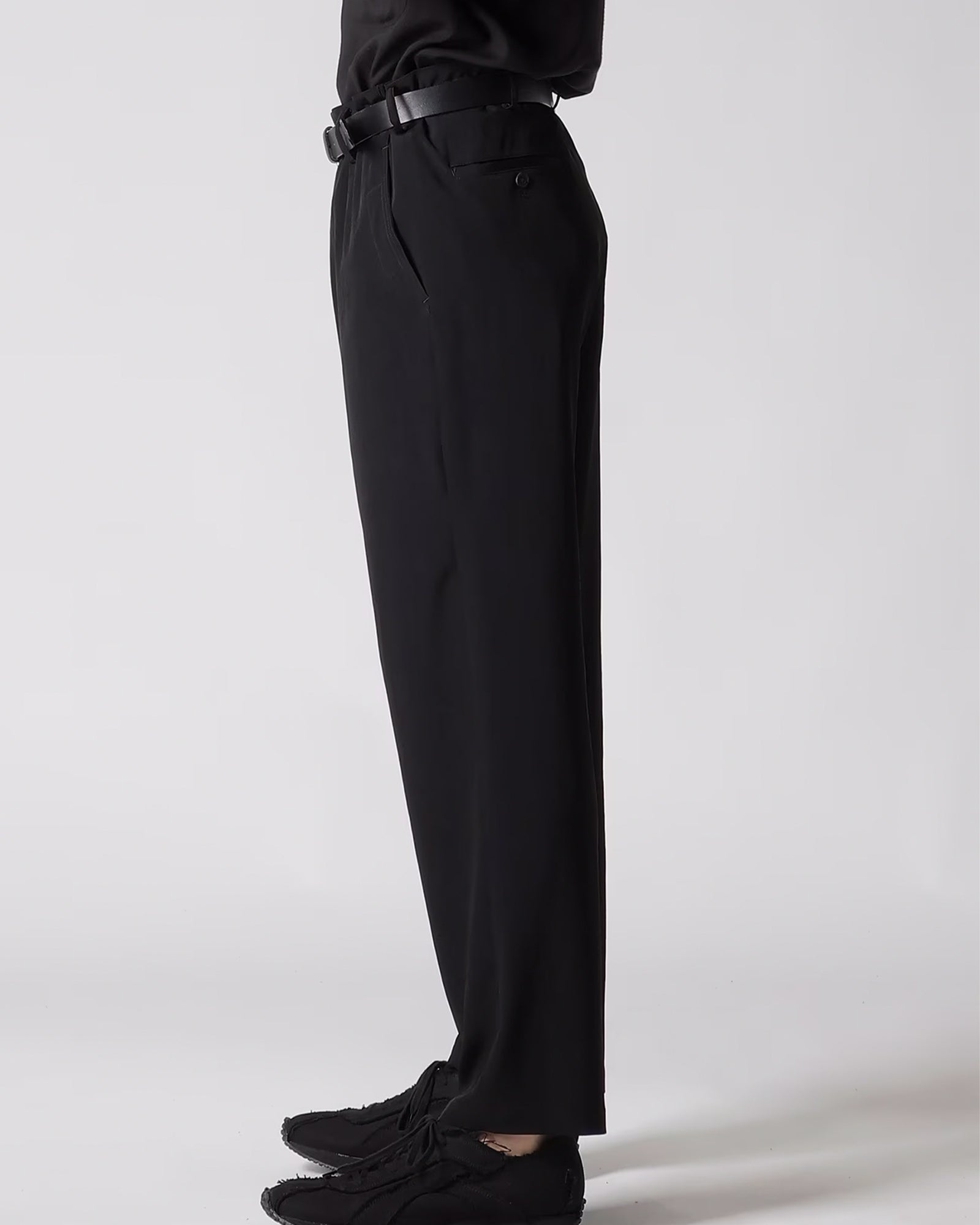 Yohji Yamamoto・Youji Yamamoto -  TA TUXEDO SLIM PANTS /BLACK