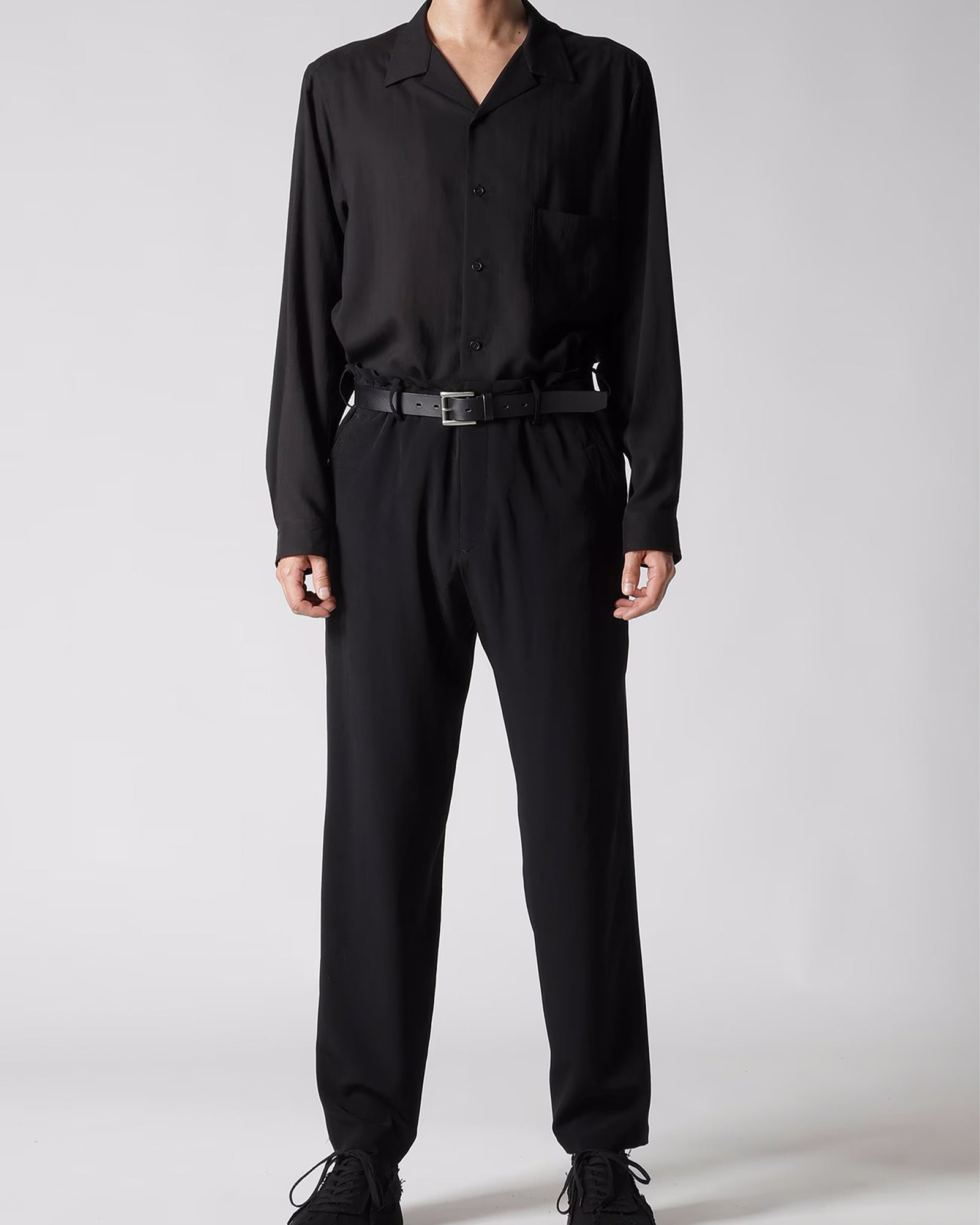 Yohji Yamamoto・Youji Yamamoto -  TA TUXEDO SLIM PANTS /BLACK