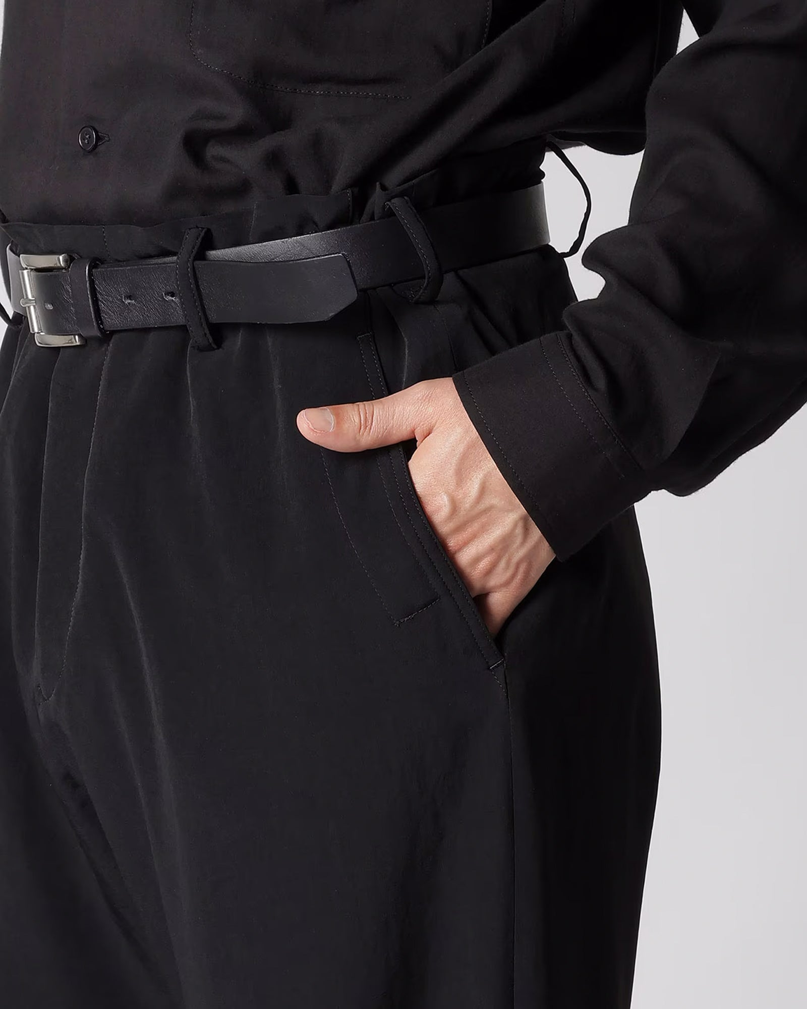 Yohji Yamamoto・Youji Yamamoto -  TA TUXEDO SLIM PANTS /BLACK