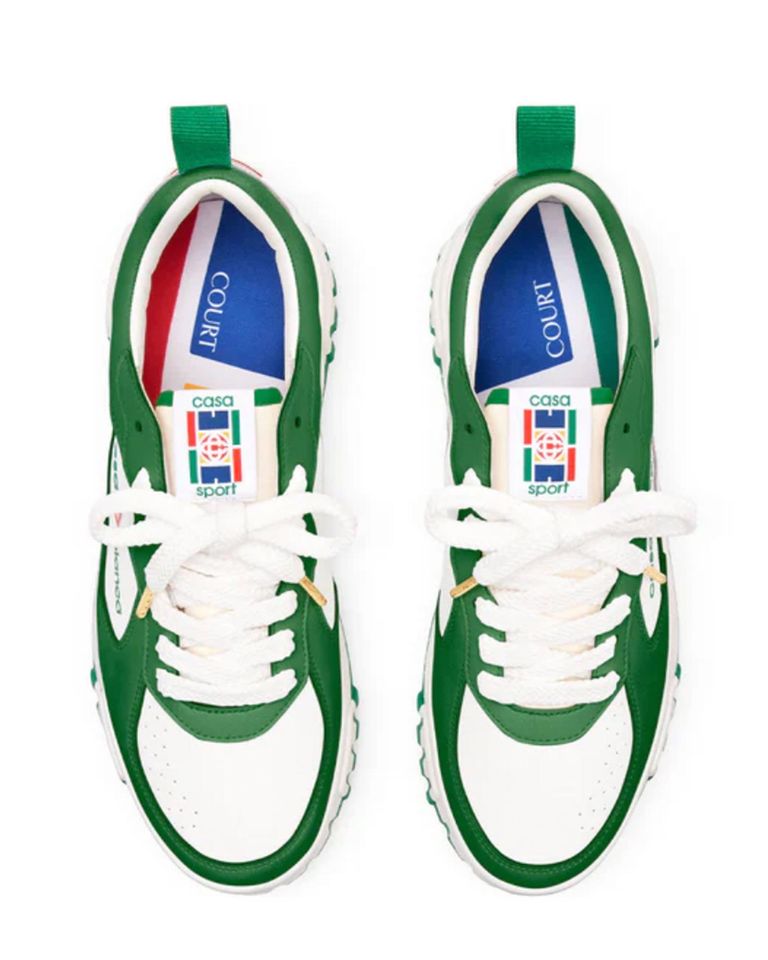 CASABLANCA × TENNIS COURT SNEAKER / GREEN/ WHITE