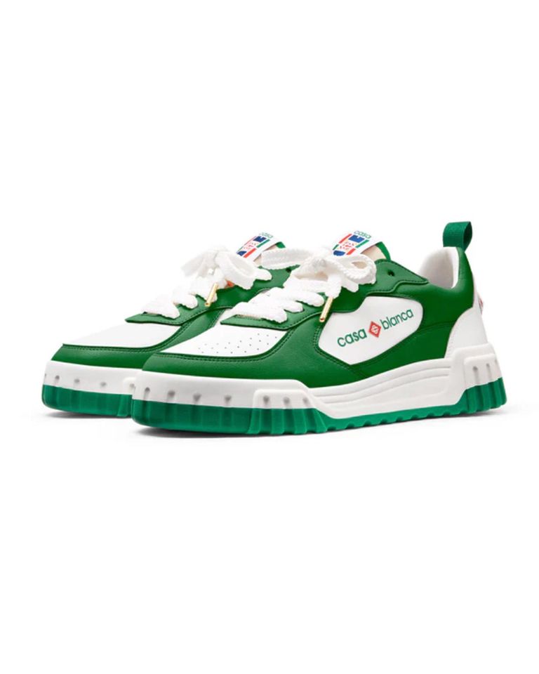 CASABLANCA × TENNIS COURT SNEAKER / GREEN/ WHITE