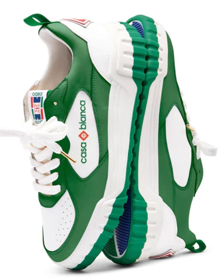 CASABLANCA × TENNIS COURT SNEAKER / GREEN/ WHITE