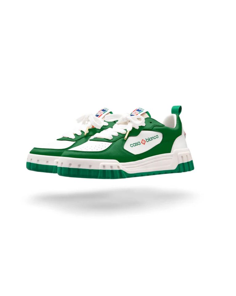 CASABLANCA × TENNIS COURT SNEAKER / GREEN/ WHITE