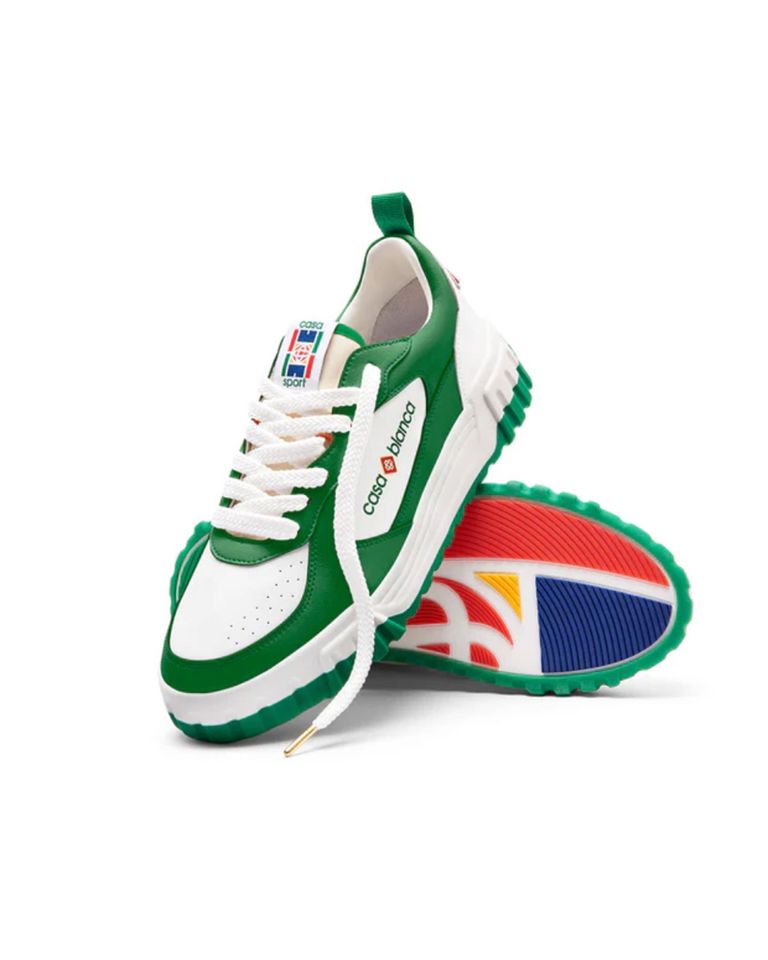 CASABLANCA × TENNIS COURT SNEAKER / GREEN/ WHITE