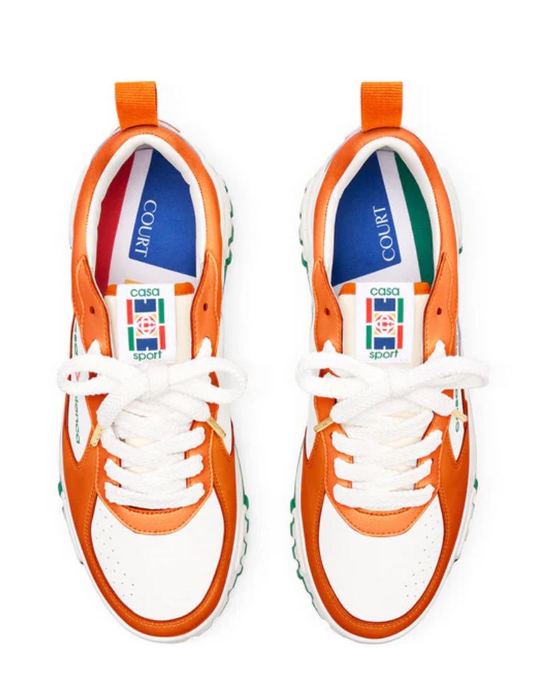CASABLANCA・カサブランカ - ローカットスニーカー TENNIS COURT SNEAKER / ORANGE/WHITE