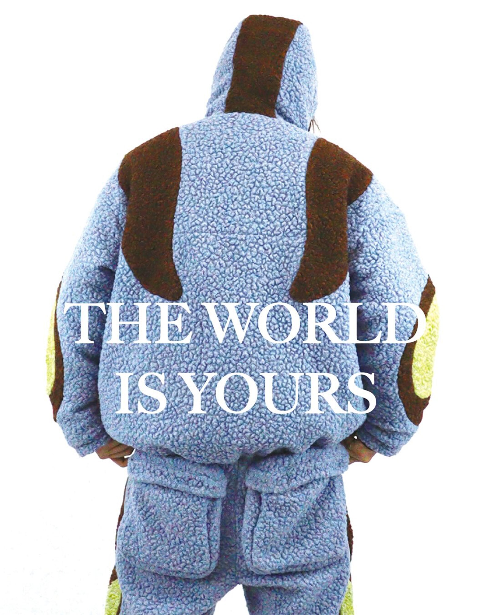 THE WORLD IS YOURS・ザ ワールド イズ ユアーズ - アウター・ジャケット BOA FLEECE JACKET / LIGHT BLUE/LIGHT GREEN/BROWN