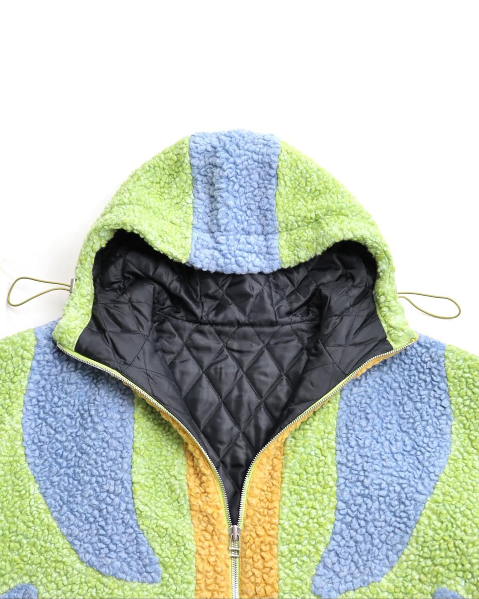 THE WORLD IS YOURS・ザ ワールド イズ ユアーズ - アウター・ジャケット BOA FLEECE JACKET / LIGHT BLUE/LIGHT GREEN/ORANGE