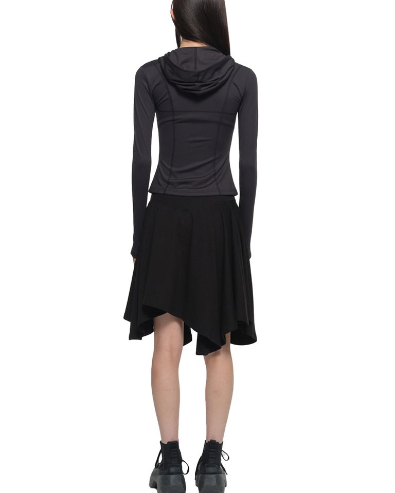 NACHE × TRICKLE FLARE MIDI SKIRT / BLACK