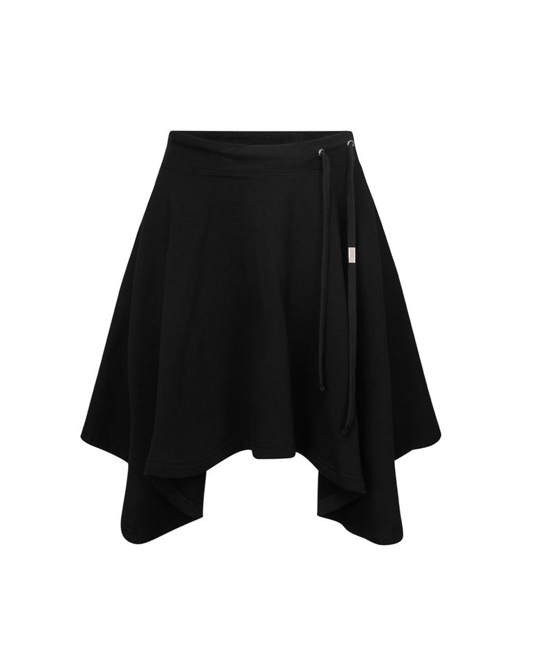 TRICKLE FLARE MIDI SKIRT / BLACK
