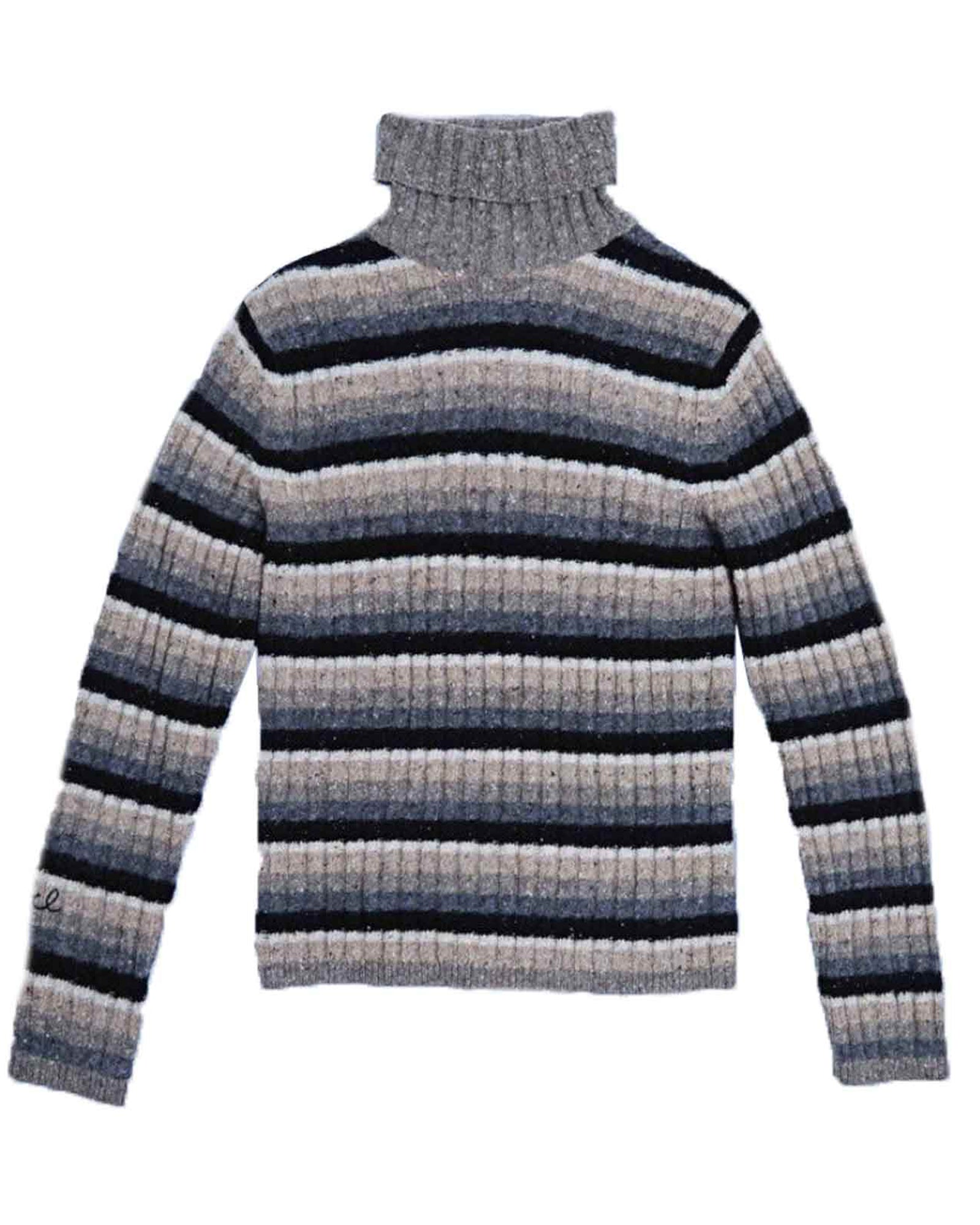 UNISEX WOOL STRIPED TURTLENECK KNIT / STRIPE