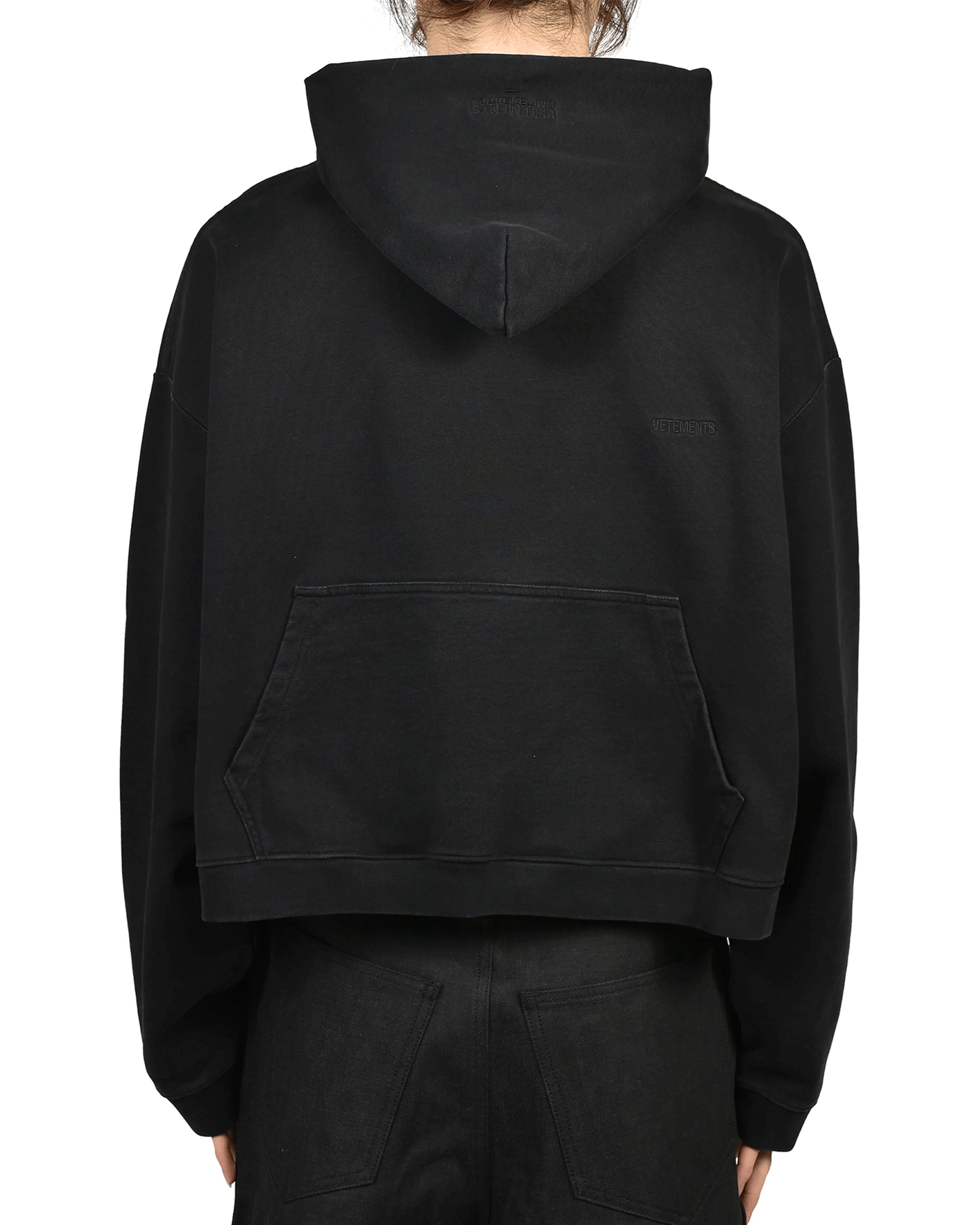 VETEMENTS・ヴェトモン - パーカー・フーディ ATHLETIC LOGO HOODIE / WASHED BLACK