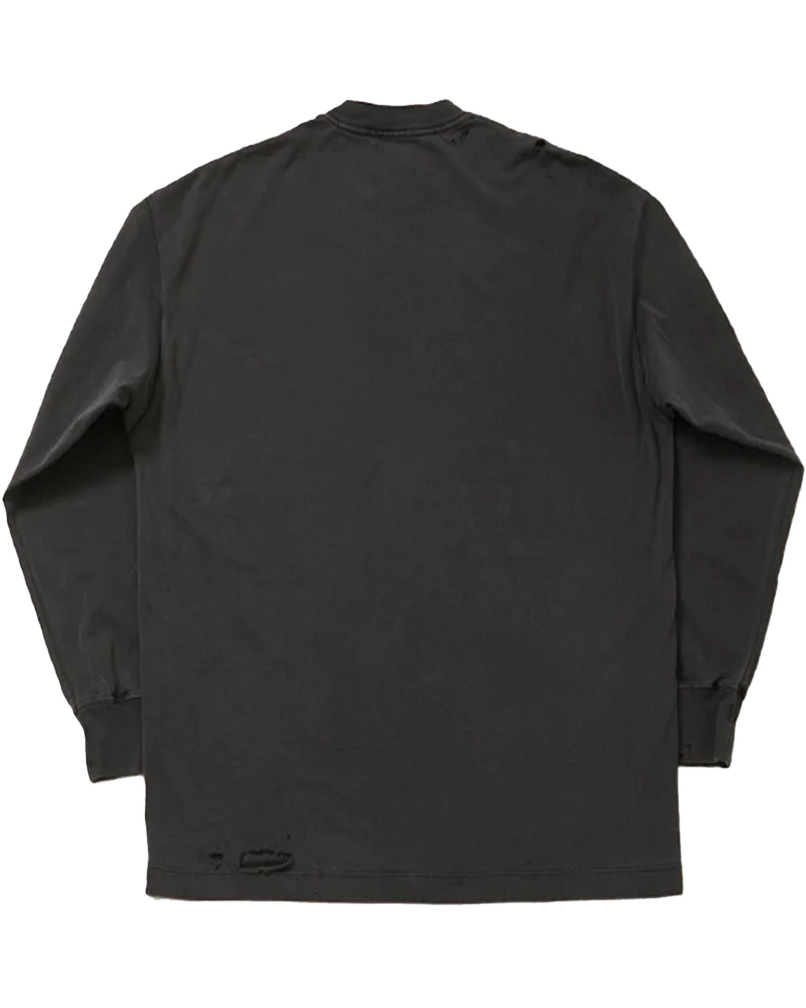 ALMOST BLACK・オールモスト ブラック - L/S Tシャツ DAMEGE DYEING LONG SLEEVE / BLACK