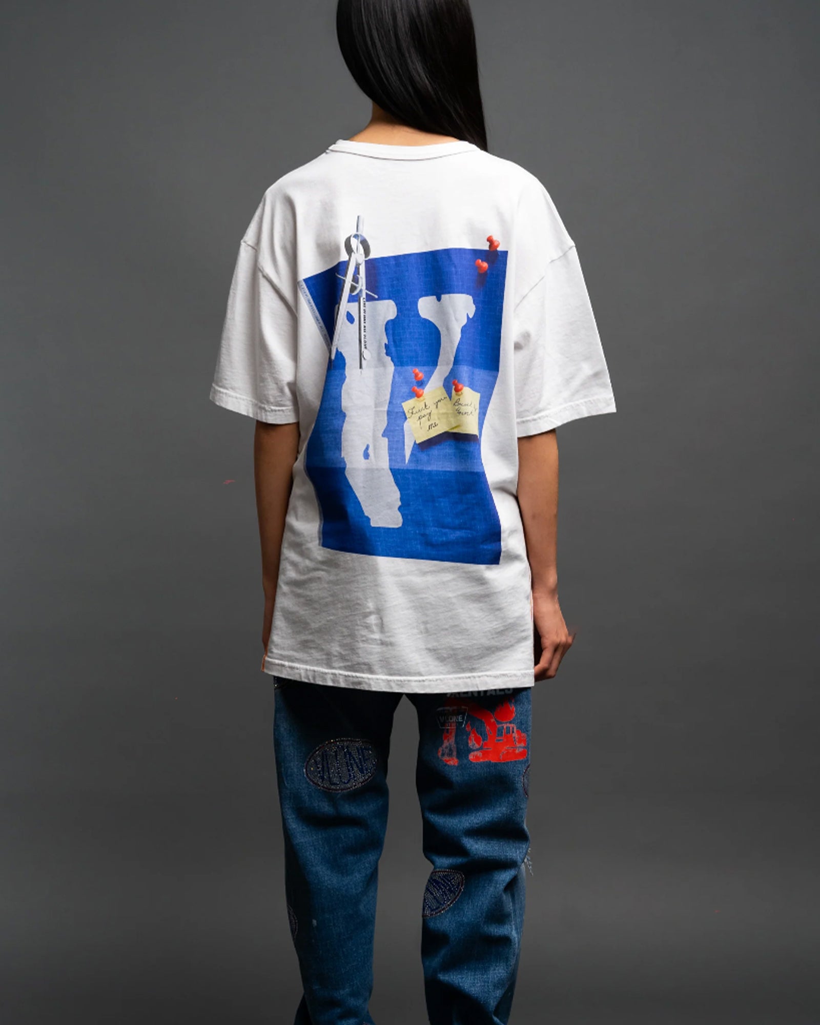 VLONE・ヴィーローン - Tシャツ・カットソー BLUEPRINT-TSHIRT / WHITE