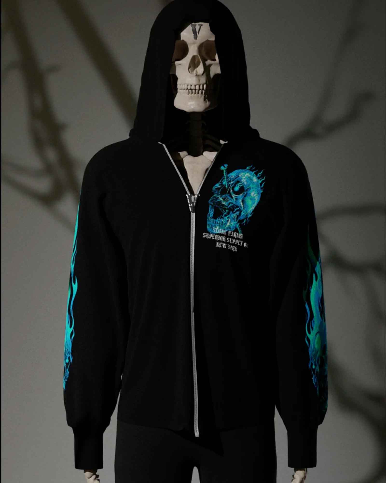 VLONE・ヴィーローン - パーカー・フーディ GLACIER ZIP UP HOODIE / BLACK