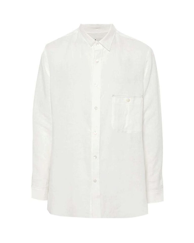 Yohji Yamamoto・ヨウジ ヤマモト - シャツ WHITE 60 LINEN LAWN POCKET SHIRT / WHITE