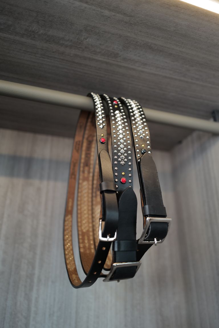 LASTMAN × WOLF'S HEAD x LASTMAN STUDDED BELT 35mm   / BLACK