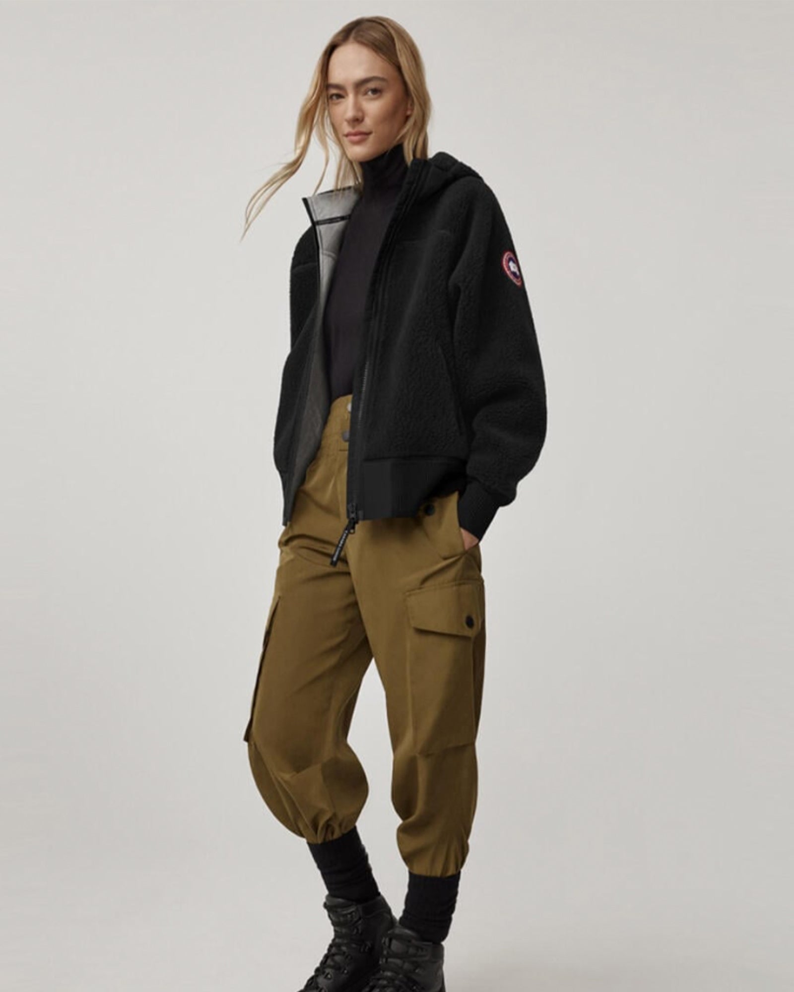 CANADA GOOSE・カナダグース - アウター・ジャケット SIMCOE OVERSIZED HOODY KIND HIGH PILE FLEECE / BLACK